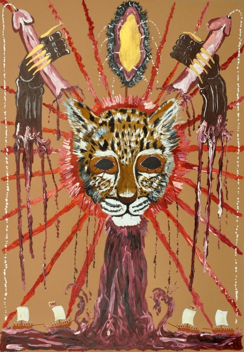 Andrew Gilbert, 'The Sun sets on the Zulu Empire', mixed media on paper, 100x70cm 2012