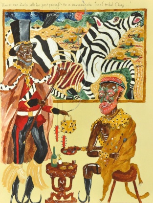 Andrew Gilbert, 'Vincent van Zulu sells his first painting...', 40x30cm, 2013